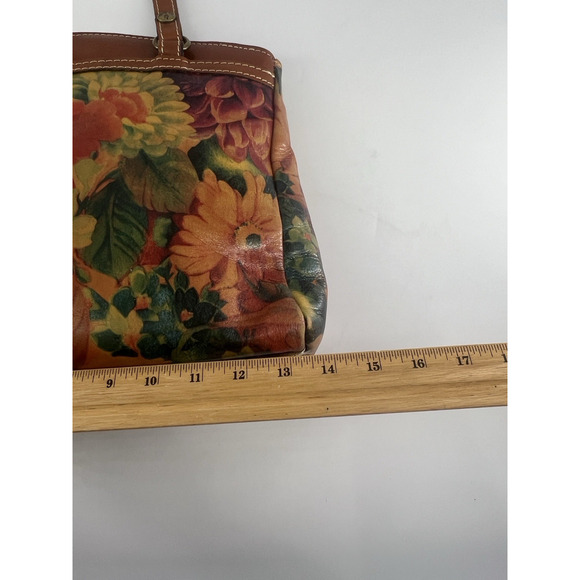 Patricia Nash Purse Floral Leather Brown Bag Poppy Spring Handbag Shoulder Tote - Picture 7 of 16